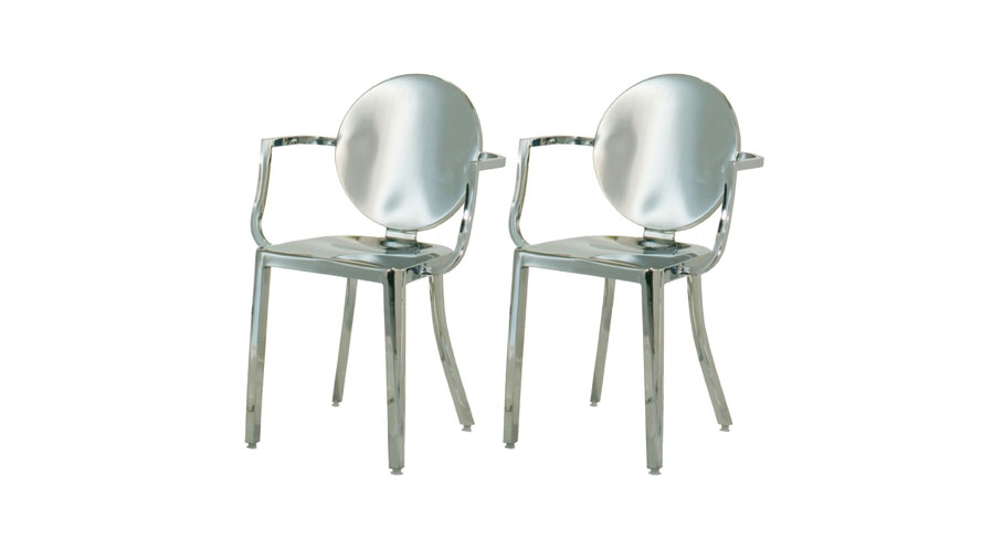 Stainless Steel Dining Arm Chairs