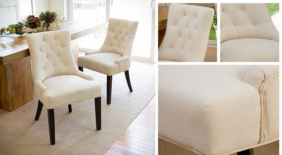 Tufted Fabric Dining Chairs