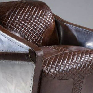 Leather & Metal Club Chair