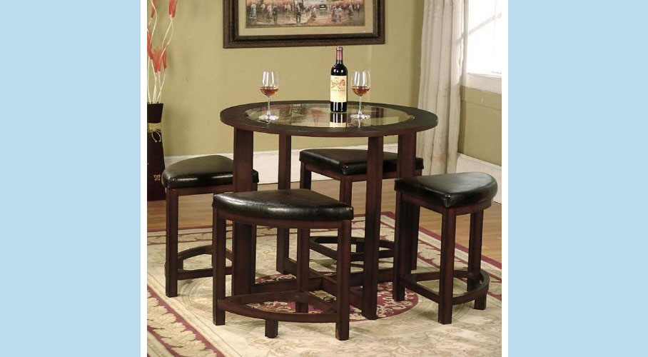 Solid Wood Wedge Dining Chairs (with table)
