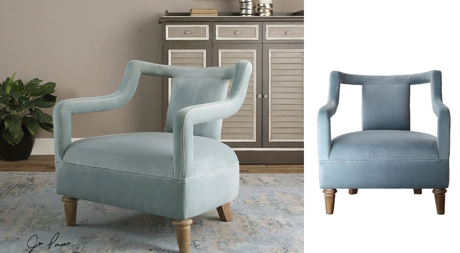 Ocean Blue Arm Chair