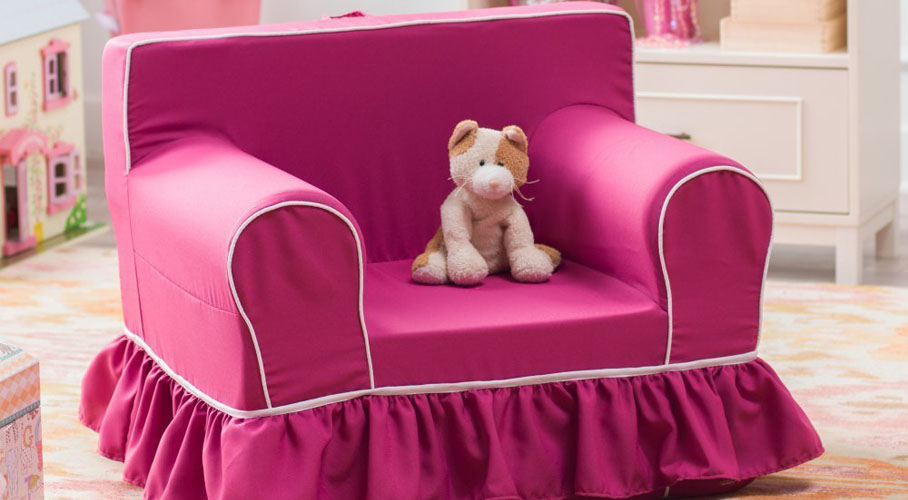Pink Kids Ruffle Chair