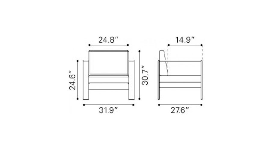 Cosmopolitan Arm Chair Dimensions
