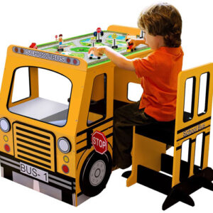 Teamson Kids School Bus Play Table and Chair Set