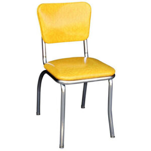 Yellow Cracked Ice Retro Diner Chair