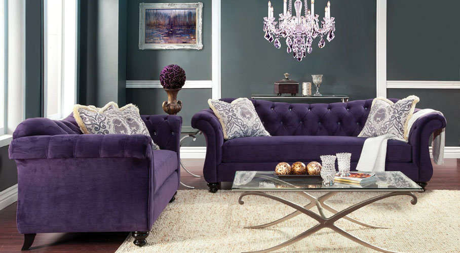 Wellington Purple Sofa